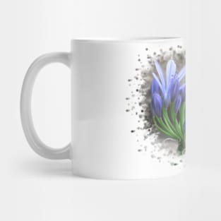 blooming blue flowers, flower, blooms, splash, garden Mug